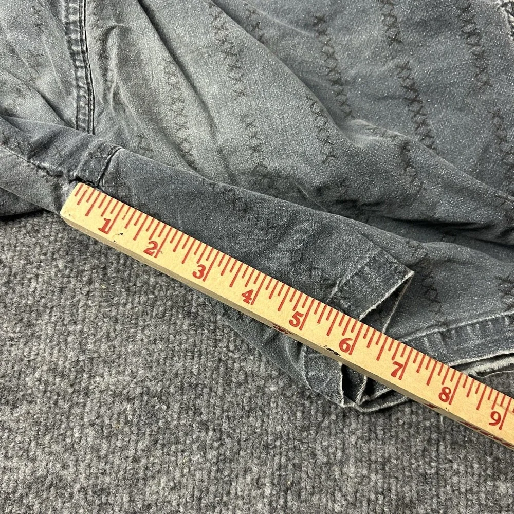 Vintage Quiksilver Chino Shorts Mens 36 Gray Denim Elastic Waist USA 90s